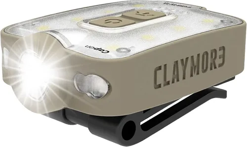 Vista 11 de Claymore Capon 40B Negro - Luz de Gorra con Clip - Lámpara frontal LED recargable USB-C de 230 LM, 3 modos de luz, haz ajustable de 180°, IP54