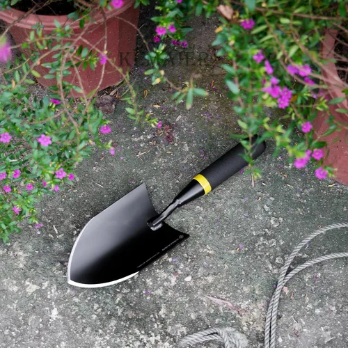 Vista 7 de Kemaier Paleta y pala de jardín de acero inoxidable resistente, fácil de excavar y deshierbar, herramientas de jardín duraderas para jardinería