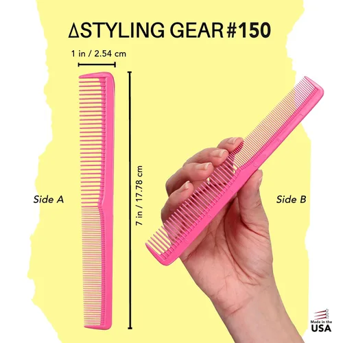 Vista 2 de Styling Gear Juego de 150 peines de peluquería para hombres, peines para mujeres, peines para estilista, barba, bigote, peine de bolsillo, fabricado