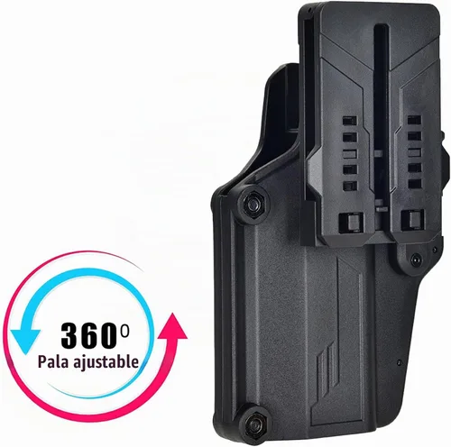 Vista 7 de Funda universal para pistola, funda de transporte con cinturón abierto para más de 80 pistolas, funda táctica OWB para Glock/Sig