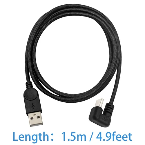 Vista 7 de Poyiccot Cable USB tipo C 3A de carga rápida, cable USB C de 180 grados, cable de carga USB C en forma de U, cable de transferencia