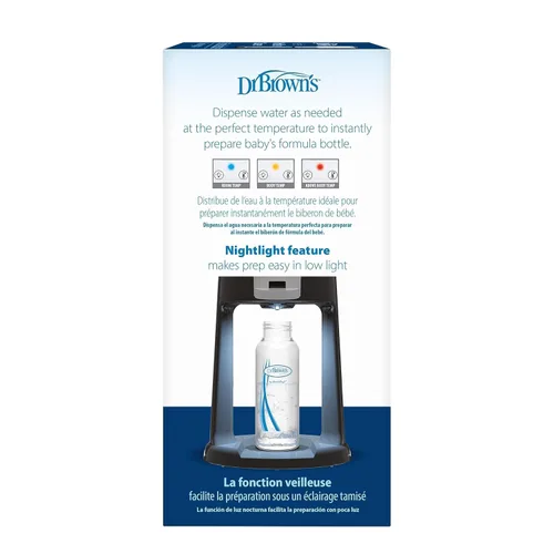 Vista 15 de Dr. Brown's Insta-Prep - Dispensador de agua caliente para preparar al instante la botella de fórmula del bebé, tanque de vidrio de gran capacidad