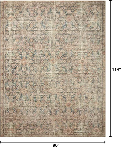 Vista 78 de Loloi Angela Rose Aubrey Collection AUB-02 - Alfombra decorativa de 2 pies 3 pulgadas x 3 pies 9 pulgadas, altura de pelo 0,19 pulgadas, diseño