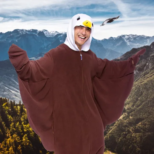 Vista 2 de Funziez! Eagle One Piece - Disfraz de animal de pájaro para adulto
