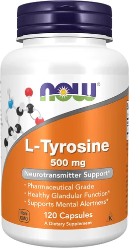 Vista 9 de Now L-Tirosina 500 mg, 300 cápsulas