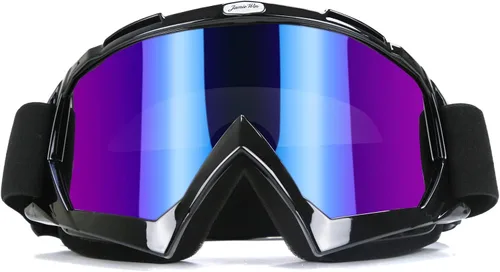 Vista 18 de JAMIEWIN - Gafas de motocross ATV para bicicleta de tierra, motocicleta, UTV MX OTG, gafas para carretera fuera de pista, lentes transparentes anti