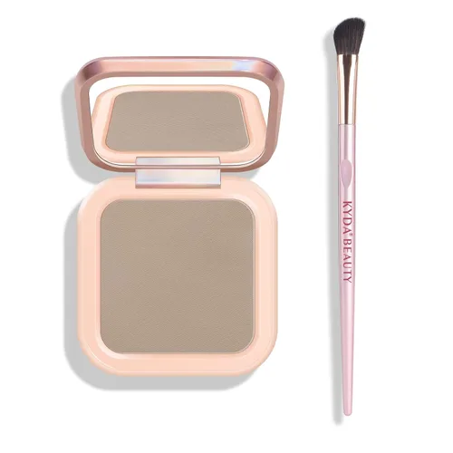 Vista 11 de KYDA Paleta de Contorno Esculpidor Facial, Mate con Acabado de Micro Perlas Polvo de Contorno Horneado, Ultra-fino Ligero, Cobertura Difuminable