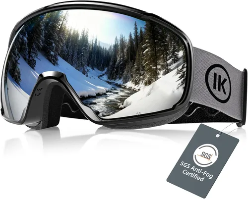 Vista 12 de Innerking OTG - Gafas de esquí aprobadas por SGS, para usar sobre gafas de nieve, snowboard, invierno, antivaho para adultos, jóvenes, hombres