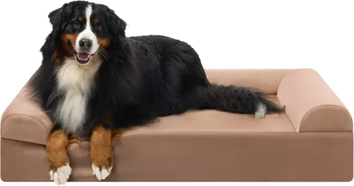 Vista 6 de Barker Beds - Sofá cama ortopédico gigante para perro, almohada superior de 7 pulgadas con cojín de 3 lados, 100-300 libras, espuma viscoelástica