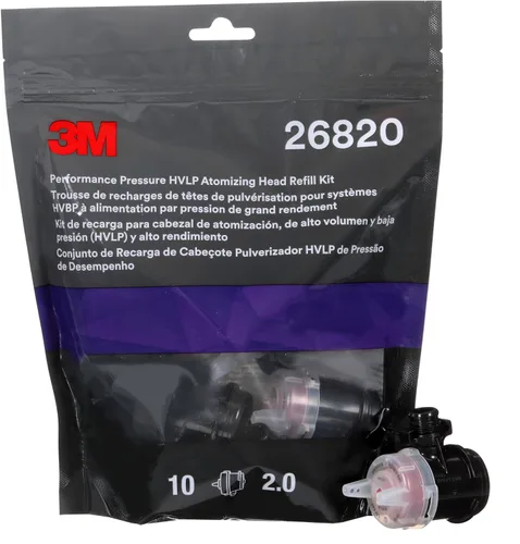 Vista 29 de 3M Performance Gravity - Cabezal atomizador de acabado fino (conforme) 26909, blanco, 0.9, paquete de 5, para aplicación de pintura automotriz, alta