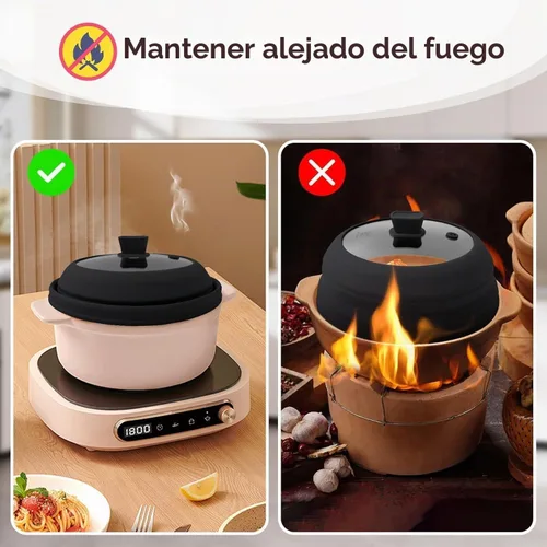 Vista 6 de Cubierta de salpicaduras de microondas para alimentos 9.8 pulgadas cubierta Negro