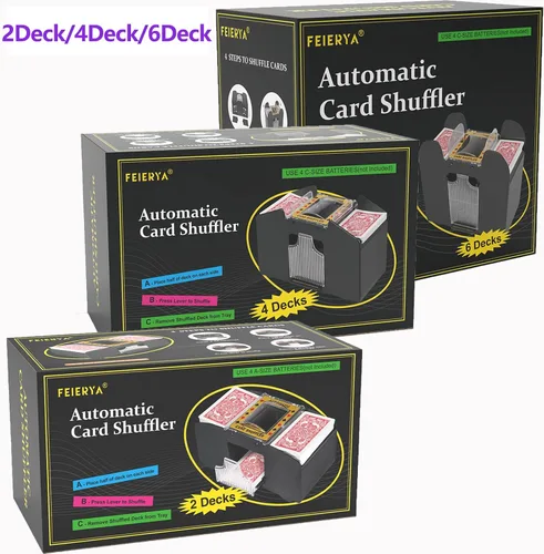 Vista 9 de FEIERYA Automatic Card Shuffler 2/1/4/6 Deck