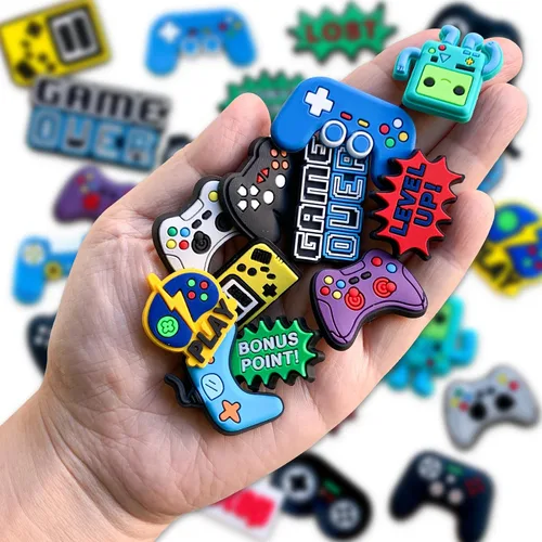 Vista 5 de Euphaglaia 25 35 dijes de videojuegos para decoración de zapatos de zueco, accesorios para niños, niños, adultos, hombres, recuerdos de fiesta