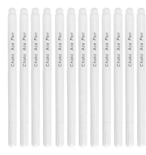 Vista 4 de 12 bolígrafos de marcado de tela borrable en agua, marcador de tela de tinta que desaparece, para coser, aire, borrable, soluble en agua, tinta
