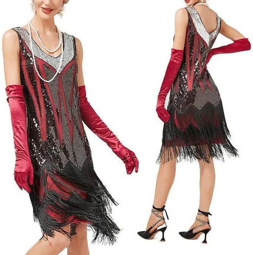 Vista 2 de SexyDresses for Women Date Night Party Sexy Dress Fashion Sequin Fringe Dress SexyDresses for Women Date Night