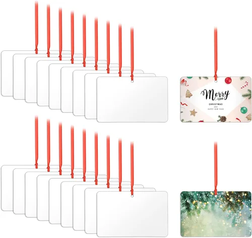 Vista 15 de Adornos de Navidad personalizados con foto, 1-150 paquetes de imágenes de texto con nombre de logotipo personalizado para bodas de Navidad