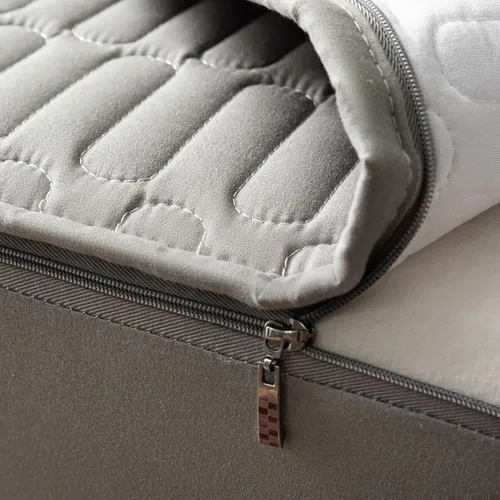 Vista 4 de Funda de colchón de tamaño matrimonial con cremallera, a prueba de polvo, transpirable y lavable, personalizable (gris, 120x190+3.9 in)