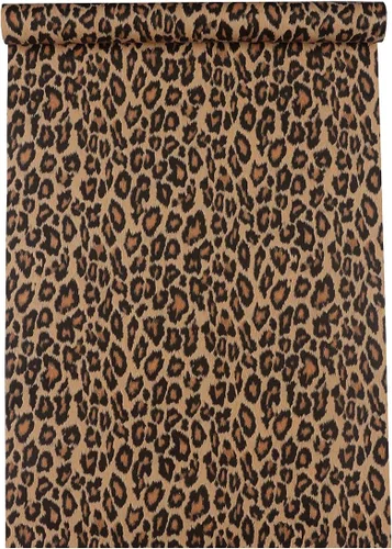 Vista 2 de Papel de contacto autoadhesivo de vinilo grueso decorativo con estampado de leopardo para revestimiento de estantes, armarios, cómodas, cajones