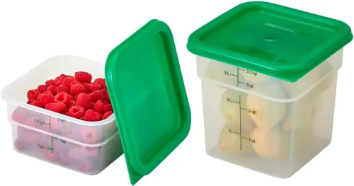 Vista 9 de Cambro Contenedor para almacenamiento de alimentos - Serie Clásica Cuadrada - 2 QT (cuartos) - Grado comercial para preparación de alimentos