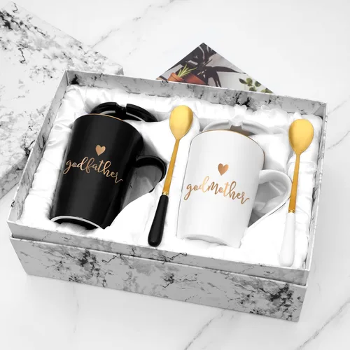 Vista 7 de YHRJWN Regalo de Propuesta para Padrinos, Taza de Café para Madrina y Padrino, Regalos de los Ahijados para los Padrinos, Regalos para Padrinos