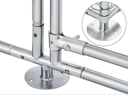 Vista 7 de Jaula grande de metal para gallinero, gallinero galvanizado, jaula de gallina de alambre galvanizado, jaulas de conejos con cubierta impermeable