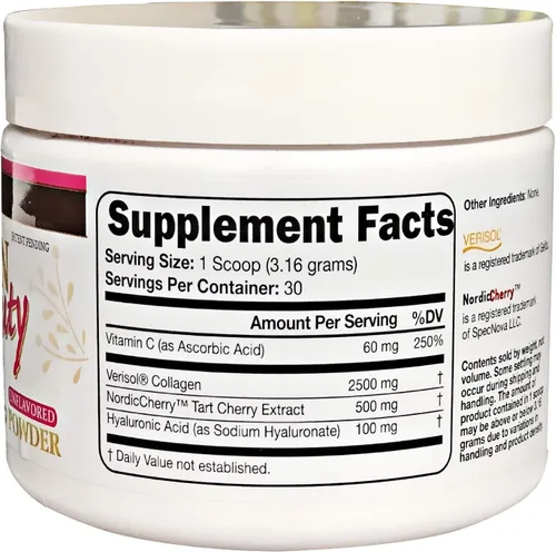 Vista 3 de Collagen Beauty Powder por Suzy Cohen (3.3 oz) Proteína hidrolizada antienvejecimiento en polvo de colágeno tipo I y III para piel flexible, cabello