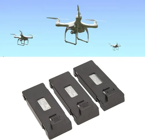 Vista 4 de RiToEasysports Kit de batería de litio para aviones RC de 3 piezas, batería de litio RC Drone para E88 E88Pro LS E525 E525 Pro (1800 mAh)