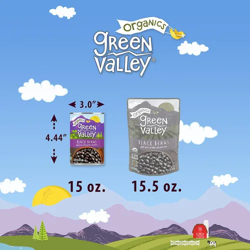 Vista 5 de Green Valley Organics Black Beans Certificado orgánico Deliciosamente tierno, cremoso y suave Piel oscura profunda Buena fuente de fibra