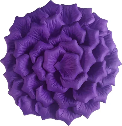 Vista 18 de ATFL Pétalos de rosa negros de 0.9 libras, 5000 pétalos de flores falsas negras para bodas, pétalos de flores para noche romántica para él, pétalos