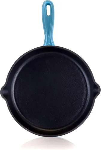 Vista 2 de MegaChef Sartén de hierro fundido esmaltado, 10.25 pulgadas, azul