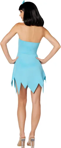 Vista 2 de Spirit Halloween Disfraz de Betty Rubble de los Picapiedra para adultos, con licencia oficial, disfraz de vestido, disfraz de cosplay