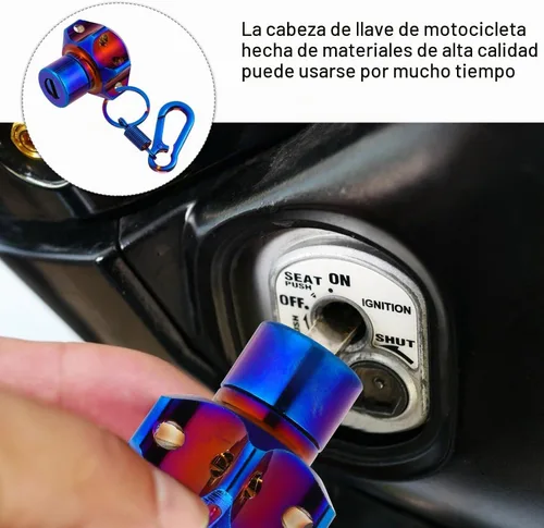 Vista 5 de WOONEKY Concha de Llave Modificada Accesorios De Motocicleta Funda de Llave de Motocicleta Concha con Llave de Seguridad Motocicleta Cabeza de Llave