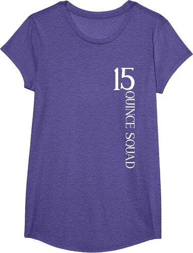 Vista 80 de Quince Squad Quinceanera 15th Birthday - Camiseta de quinceañera para niñas Asphalt Grey