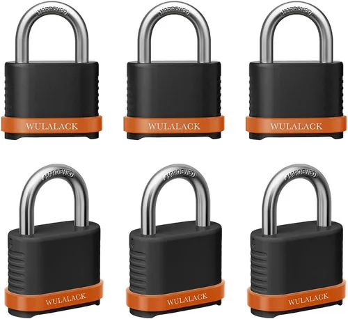Vista 8 de WULALACK - Candado de combinación para exteriores, candados resistentes a la intemperie con código, combinación de candado reajustable
