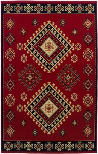 Vista 8 de SUPERIOR Alfombra Tradicional Santa Fe Colección 3 x 5 - Rojo