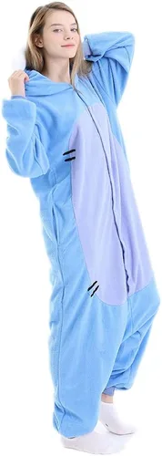 Vista 4 de OGU' DEAL Eeyore Oneise - Pijama para adultos, disfraz de animal de burro, overol de Navidad para hombres y mujeres