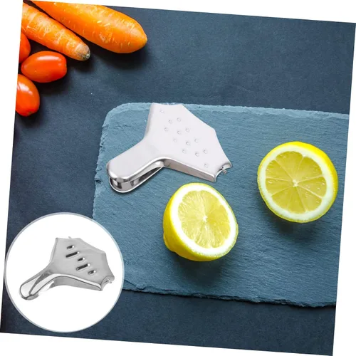 Vista 3 de SHOWERORO Exprimidor manual de limón de acero inoxidable, 2 unidades, exprimidor manual de cítricos para extractor de jugo de frutas para uso