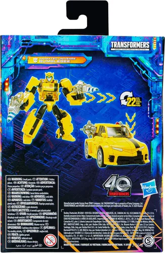 Vista 17 de Transformers Legacy United Deluxe Class Animated Universe Bumblebee, Figura de Acción Convertible de 5.5 Pulgadas, 8+
