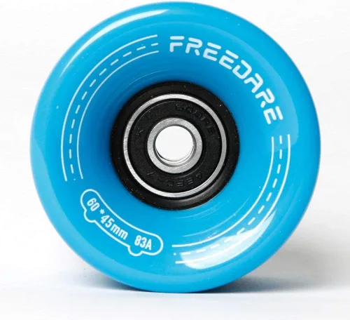 Vista 4 de FREEDARE Ruedas para monopatín 2.362 in 83a con rodamientos y espaciadores Cruiser Wheels (paquete de 4)
