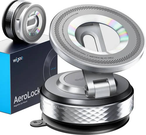 Vista 10 de Wigoo Vacuum Magnetic Phone Holder for Car for Magsafe, Gray Gris