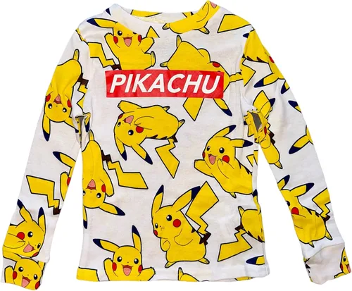 Vista 2 de Pokemon Conjunto de pijama de manga larga 100% algodón de 4 piezas para niños pequeños