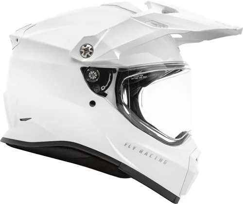 Vista 4 de Fly Racing Casco Trekker sólido (blanco, talla XL)