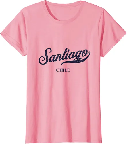 Vista 10 de Retro Chile City - Camiseta vintage de Santiago, Gris Gris Oscuro