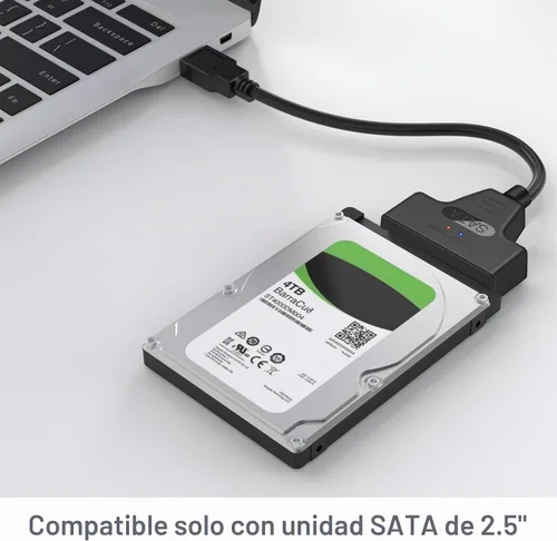 Vista 2 de Cable adaptador SATA a USB 3.0 para adaptador de disco duro SSD HDD de 2.5
