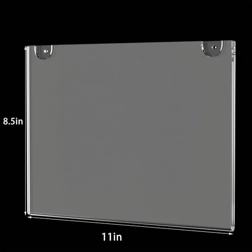 Vista 2 de HIIMIEI Soportes para letreros de montaje en pared de acrílico transparente