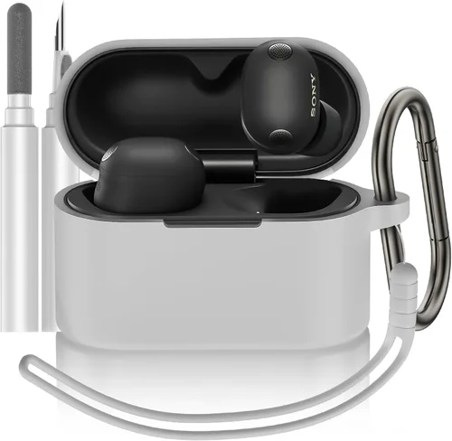 Vista 9 de Funda compatible con Sony WF-1000XM5, funda protectora de silicona para auriculares inalámbricos Sony XM5, LED frontal visible (negro)