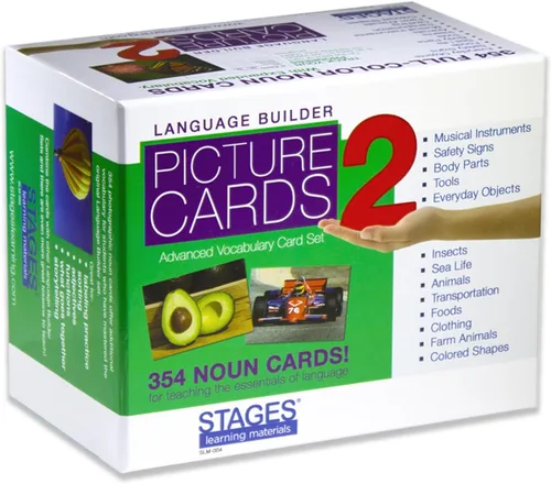 Vista 2 de Stages Learning Language Builder Picture Sustantivos Set 2 para Autismo, Aba y Preschool Educativo Vocabulario Tarjetas Flash