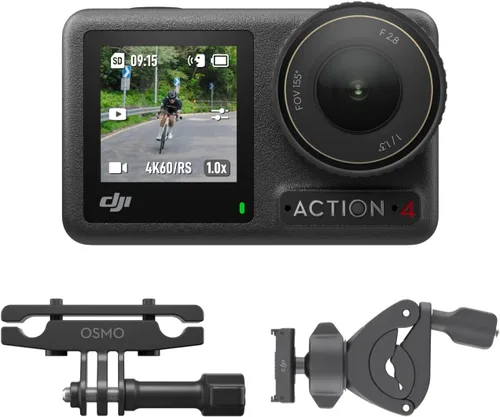 Vista 11 de DJI Osmo Action 4 Adventure Combo, cámara de acción impermeable 4K/120fps con sensor de 1/1.3 pulgadas, rendimiento de color de 10 bits y D-Log M