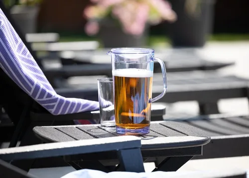 Vista 5 de Service Ideas Jarra de bebidas frías con tapa, 64 onzas, plástico