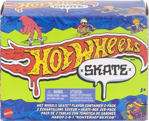 Vista 6 de Hot Wheels Skate - Zapatos para diapasones y patinaje, 2 recipientes de sabor con 2 tablas exclusivas y 1 par de zapatos extraíbles en contenedores